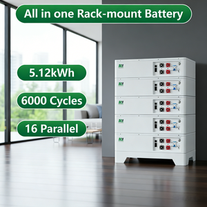 Batería de 5.12kWh 51.2V 100Ah para Montaje en Rack para Sistema de Almacenamiento de Energía Solar Doméstica HJ-HBL48101SB65, Batería de 51.2V 100Ah (5.12kWh) para Montaje en Rack - Product Image 1