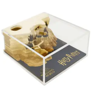 Wöchentliche Angebote Notizblock Würfel Hary Potter Geburtstags geschenkset Magic Castle Benutzer definierte 3D-Notizblock für Drops hipping