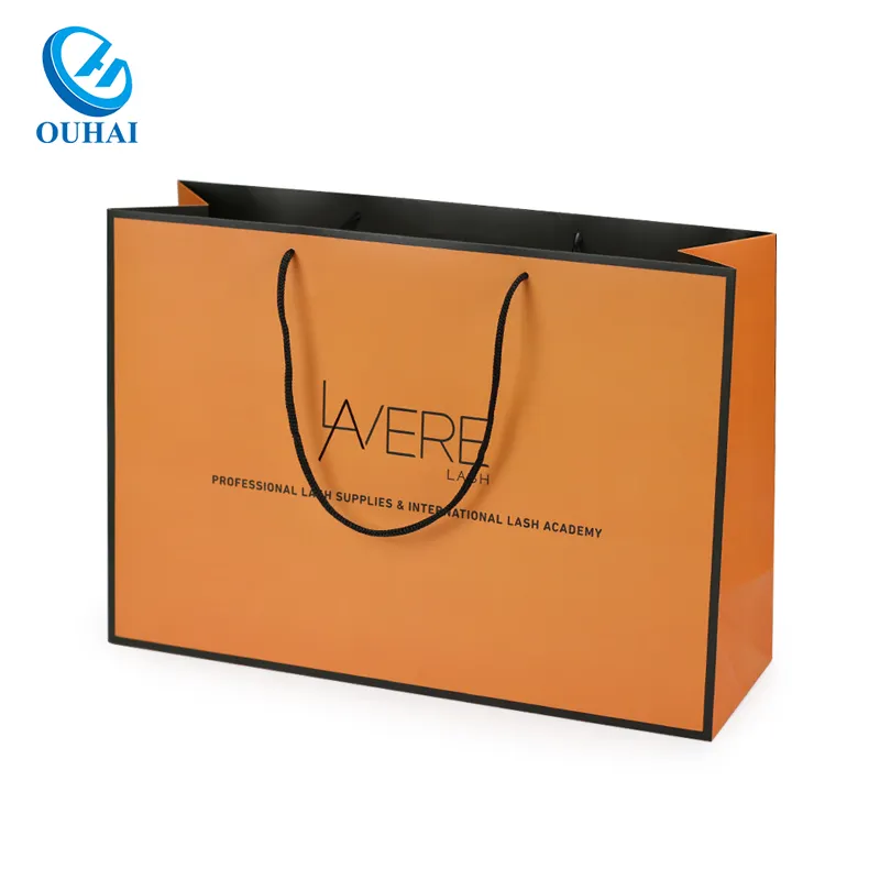Bolsa de papel de calidad y bajo precio al por mayor, bolsa de regalo única de diseño personalizado, puede imprimir el logotipo