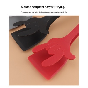 Spatule de cuisson 2-en-1 en gros avec poignée en silicone, résistante à la chaleur et antiadhésive, pour la cuisson domestique et la protection des doigts - Product Image 5