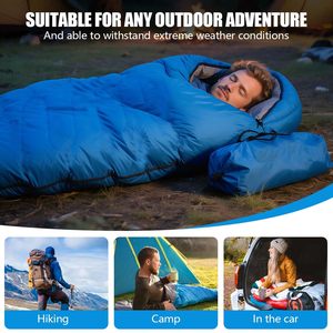 48 ℉   Sacos de Dormir Personalizados con Logotipo de Fábrica, Económicos, Tipo Sobre, para Acampar al Aire Libre, OEM, Impermeables, para Adultos - Product Image 2