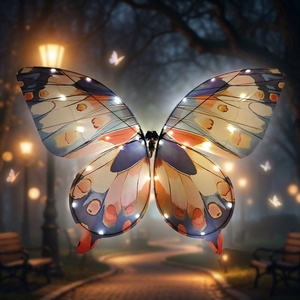Vehículo Volador Biónico Mariposa con Nuevas Alas Batientes, Alas <span class=keywords><strong>de</strong></span> Colores Hechas a Mano, Sensor <span class=keywords><strong>de</strong></span> <span class=keywords><strong>Gravedad</strong></span>, Control Remoto y Mango <span class=keywords><strong>de</strong></span> Fibra <span class=keywords><strong>de</strong></span> Carbono - Product Image 1