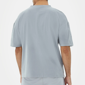 T-shirt ample à manches courtes de haute qualité 240 g/m², style streetwear, en coton, col rond, vierge, épais et surdimensionné - Product Image 5