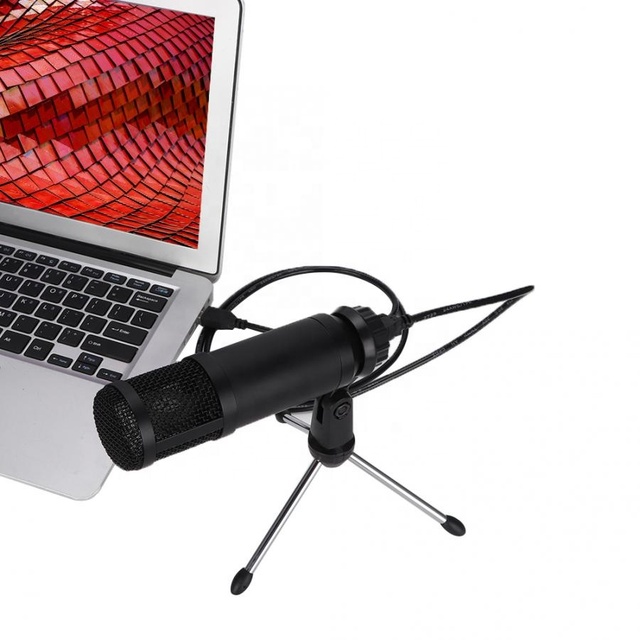 Hot Sell Professional Condenser Microphone for Gaming Recording Conference Microphone With Stand Usb Cable
