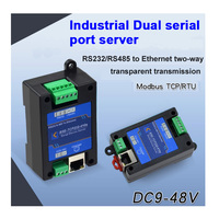 Convertisseur DIN Rail RS232 RS485 vers Ethernet, passerelle IoT Modbus, serveur série bidirectionnel transparent RTU DTU WST-TCP232