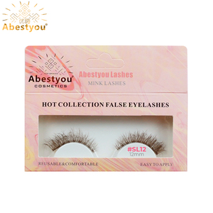 Abestyou Faux cils en fourrure marron effet œ<span class=keywords><strong>il</strong></span> de chat, aspect naturel, avec boîte personnalisée, autocollants, qui brillent <span class=keywords><strong>dans</strong></span> <span class=keywords><strong>le</strong></span> noir - Product Image 5