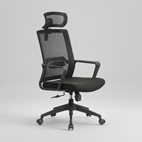 Chaise de bureau ergonomique à dossier haut en tissu maillé pivotante, modèle exécutif, best-seller