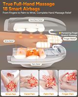 Masseur de main sans fil pour acupuncture, pétrissage, étirement, paume, doigts, poignet, 6 modes, 6 intensités, avec compression thermique