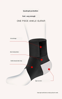 Attelle de cheville fine en nylon et élasthanne OEM ODM, sangle de compression double enveloppante pour la fixation de l'articulation de la cheville