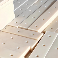 Bloques Deslizantes Espaciadores de Nylon Moldeados por Inyección Blancos/Beige, Amortiguadores Perforados Resistentes al Desgaste, de Alta Dureza para Uso Industrial y Fijación