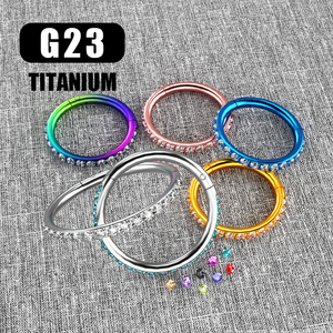 Getta ASTM F136 Titanium Nose Piercing Cartilage Spiral Gothic Earring Helix Piercing Clicker <strong>Septum</strong> Titanium Piercing Jewelry