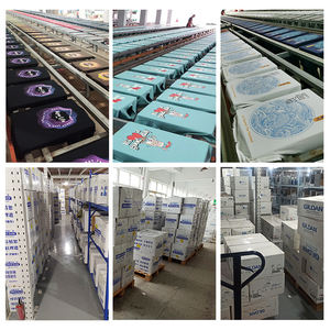 पुरुषों की 300 जी हैवीवेट समर टी-शर्ट शॉर्ट-आस्तीन आधा उच्च गर्दन ठोस रंग उच्च-अंत कढ़ाई तकनीक बुना हुआ कपड़े - Product Image 6