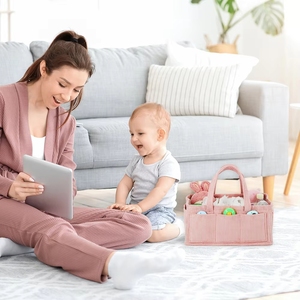 Vải to sợi tã <span class=keywords><strong>Caddy</strong></span> tổ chức Vườn Ươm lưu trữ và xe tổ chức cho bé màu hồng Vườn Ươm tã <span class=keywords><strong>Caddy</strong></span> bé quà Tặng lưu trữ - Product Image 6