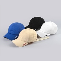 Gorra de Béisbol Personalizada con Bordado Deportivo, Estilo Casual de Primavera/Verano, Parte Superior Suave, Visera Curva, 6 Paneles, Unisex, de Algodón
