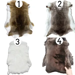 Natural Rabbit Fur Pelt by Raw Premium Animal Fur Product for fur pelt garment and Garments and upholstery
