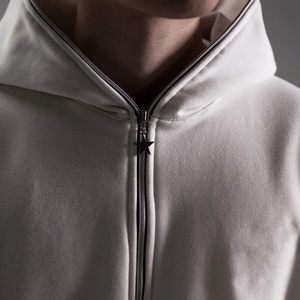 500GSM 600GSM Oversized Thick Heavyweight High Quality Hoodies100% Cotton Full Zip up <b>Hoodie</b> Manufacturer - Product Image 4