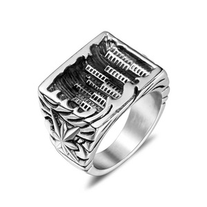 City Of Light Ring Titanium Steel Unisex Cross Pattern Fashion Jewelry SA1046 - Product Image 1