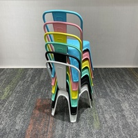 Chaises d'étude durables, résistantes aux intempéries, colorées, légères, empilables, en plastique, pour l'extérieur, le jardin et les événements de fête d'anniversaire