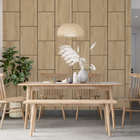Nouveauté : Sticker mural auto-adhésif effet bois, panneau mural décoratif 3D à coller et à décoller pour la décoration intérieure