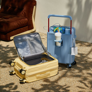 Maleta de Viaje con Apertura Frontal, Portavasos y Carga USB, Expandible de 20 Pulgadas, Multifuncional y Ancha - Product Image 3