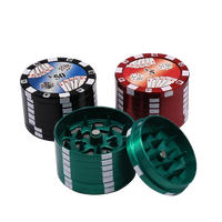 Nouveau design 2026 – Broyeur à herbes en alliage de zinc personnalisable de 40 mm, type jeton de poker, pour accessoires de fumage de tabac – Vente en gros