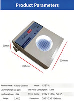 Contador de Colonias Digital XK97-A con Lupa 3X y Pantalla LED, Instrumento para Conteo de Bacterias