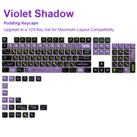 Low Profile SAX Purple Pudding Keycaps Set 125 Keys Profile Custom Keycaps PBT Five Side Sublimation