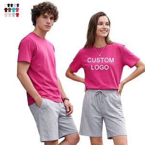 Crew Neck Cotton <b>Tshirt</b> Custom Silk Screen Printing Regular Fit Graphic Print Men's T Shirt Wholesale Plain Blank T-shirt - Product Image 1
