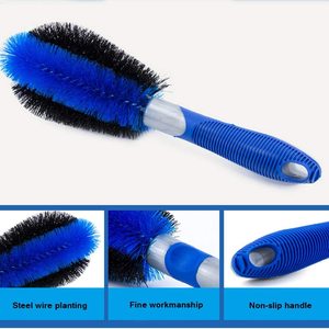 Ensemble de 3 brosses de lavage de voiture Zhenda Premium, <span class=keywords><strong>brosse</strong></span> de nettoyage des pneus et des jantes de voiture, <span class=keywords><strong>brosse</strong></span> de nettoyage des roues de voiture avec poignée ergonomique antidérapante - Product Image 6