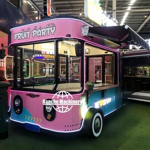 Carrito de Comida Eléctrico Moderno Personalizado Directo de Fábrica, Kiosco Móvil con Iluminación LED para Negocios de Té de Burbujas - Product Image 3