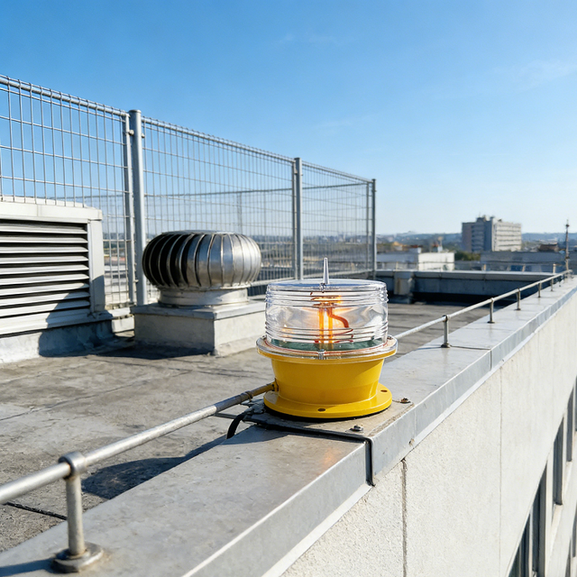 High Brightness Solar Aviation Obstruction Light LED Warning Lamp for Transmission Tower Bridge