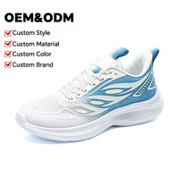 Chaussures de course légères et respirantes en EVA pour hommes - Chaussures de sport tendance en maille à semelle souple pour hommes