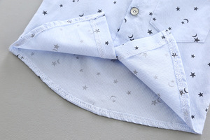 Nouvel ensemble haut de gamme pour garçons : chemise imprimée colorée à boutonnage simple et pantalon uni pour l'été - Product Image 5