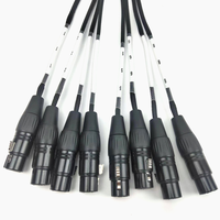 Câble multipaire XLR 8 canaux, tressé en nylon robuste, pour sonorisation de scène, 5M/10M/15M