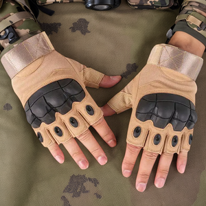ถุงมือปีนเขาแบบครึ่ง<span class=keywords><strong>นิ้ว</strong></span> PU สำหรับผู้ชาย พิมพ์โลโก้ได้ตามสั่ง ขายส่ง พร้อมเชือกผูกสำหรับปั่นจักรยาน - Product Image 4