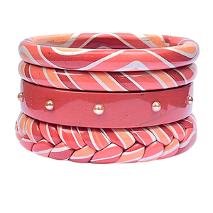 กำไลข้อมือทำมือประดับเพชร Danta รุ่น Caramel Peach Golden Hour Charm ดีไซน์หรูหราสไตล์ชาติพันธุ์ทันสมัย เหมาะสำหรับงานแต่งงาน งานเทศกาล งานปาร์ตี้ และแฟชั่นสำหรับผู้หญิง - Product Image 1