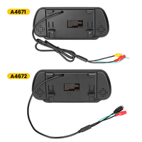 Monitor Espejo con Pantalla Táctil LCD a Color HD de 7'' Podofo con Conector RCA/Aviación, Cámara de Visión Trasera, Control Remoto, ODM/OEM