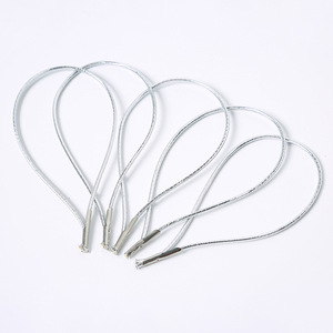Cordon élastique tressé rond en nylon et coton avec clips métalliques pour sacs - Product Image 2