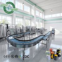 Línea de Enlatado de Alta Calidad con Capacidad de 12000 CPH, Sistema de Carbonatación con CO2 y Máquina de Enjuague de Latas, para Latas de Aluminio de 0-500 ml