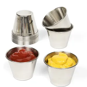 2.5oz Sauce Container Stainless Steel Sauce Cups Dipping Sauce Cups