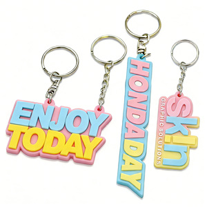 Unique 2D Pattern Soft Rubber Keychain Custom PVC School Bag Pendant Casual Daily Decor <b>Small</b> <b>Gift</b> - Product Image 2