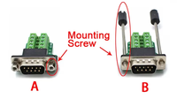 DB9 COM RS232 terminales de señales sin transferencia conector macho hembra D sub 9Pin