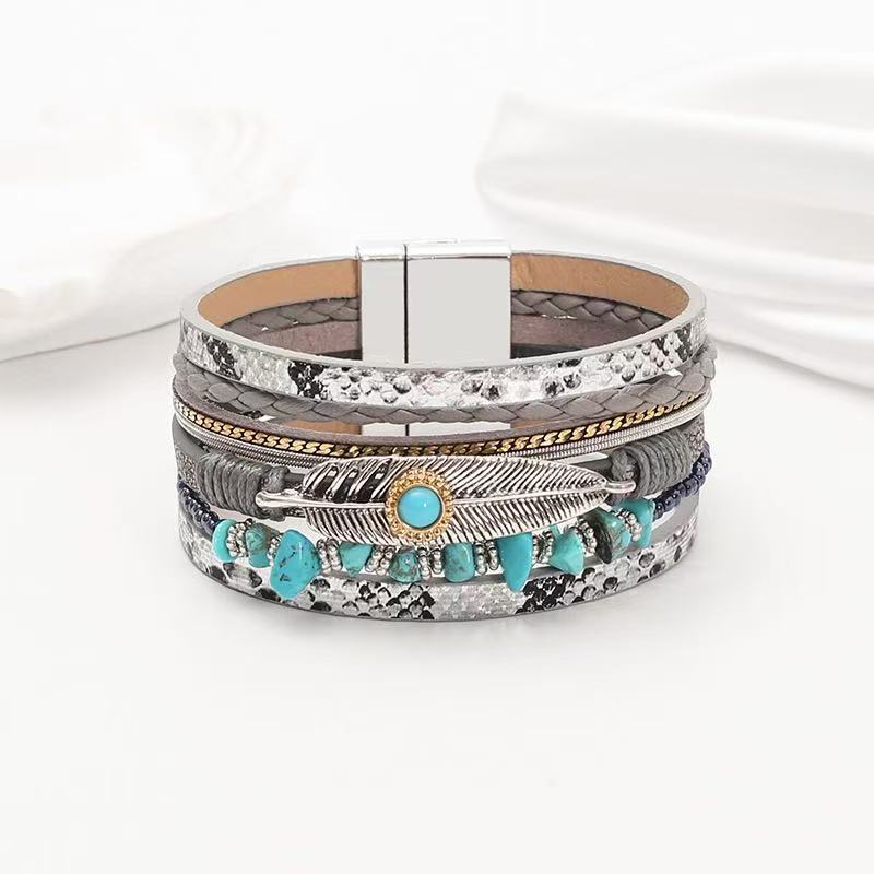 Gris argenté + turquoise-SR59-03