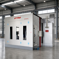 Cabine de peinture industrielle à chauffage diesel 24 kW, prix usine, 80 ° Cabines de peinture automobile C Baking Car avec éclairage 1000 lux