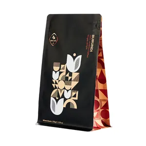 Cheap Price Hot Sale Product 8Oz 80Microns PA/VMPET/CPP Matte Finish Printing Coffee Beans Scrub Flat Bottom Packaging Bags