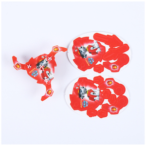 Impresión personalizada PP Shooting Card Regalo promocional Snack Food Children's DIY Plastic Tazo Spinner Card - Product Image 1