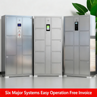 Casier électronique intelligent en acier inoxydable avec serrure à combinaison, armoire de rangement et de vestiaire résistante à la rouille pour salle de bain d'usine