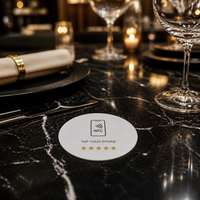 Plaque NFC de luxe personnalisée pour avis et réseaux sociaux avec affichage de code QR, en acrylique, Plaques/Étiquettes/Autocollants NFC