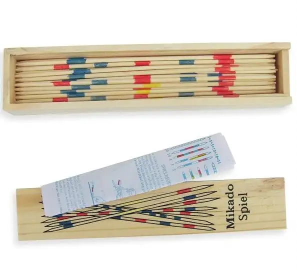 2021Hot Sale Mikado Spiel Wooden Pick Up Sticks Set Traditional Game set With Box Toy For Children Multifunction Traditional