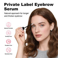 Sérum de croissance des cils et des sourcils personnalisé, nourrissant, soin des cils, produit cosmétique de luxe OEM